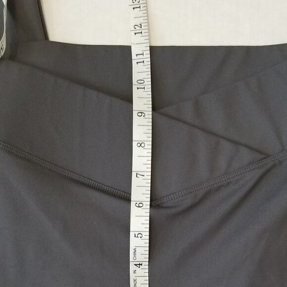 Express Cross over Leggings high rise Small Gray Full length Athleisure Sporty - Picture 3 of 6